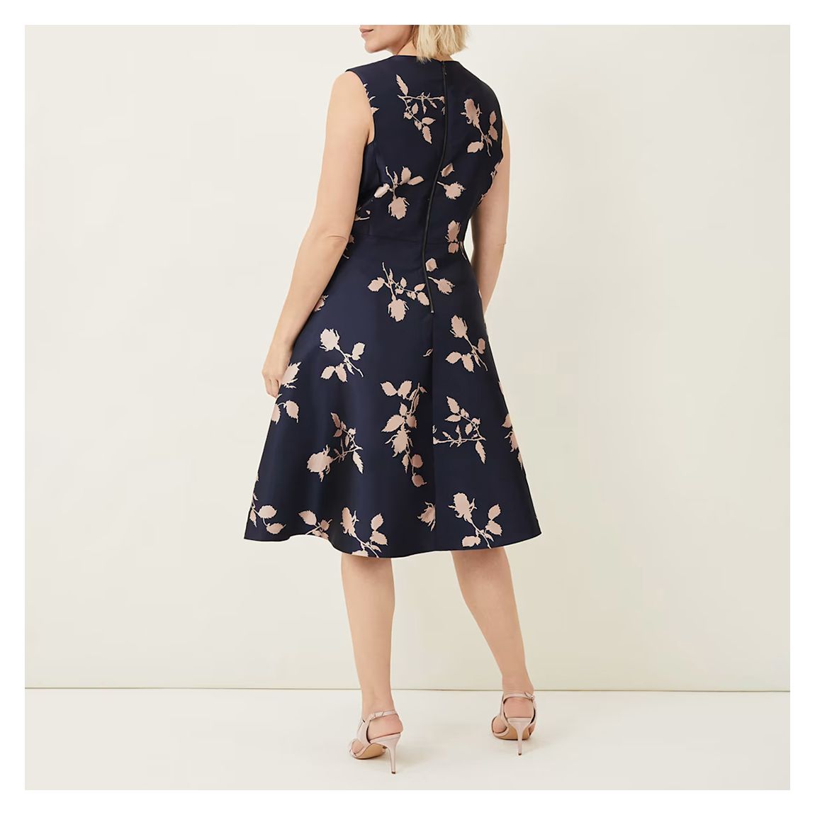Navy Jordyn Jacquard Dress