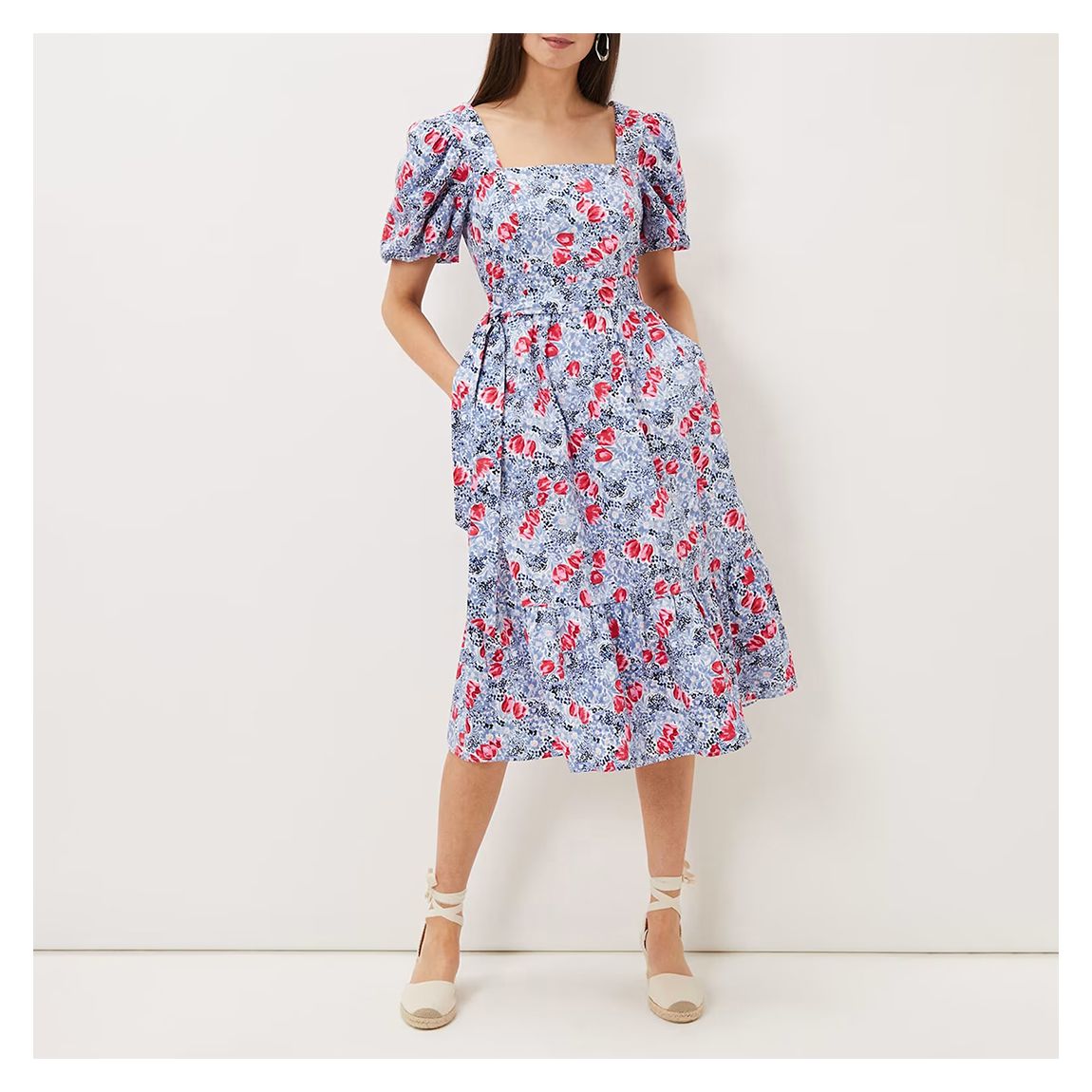 Blue Abbiana Cotton Dress