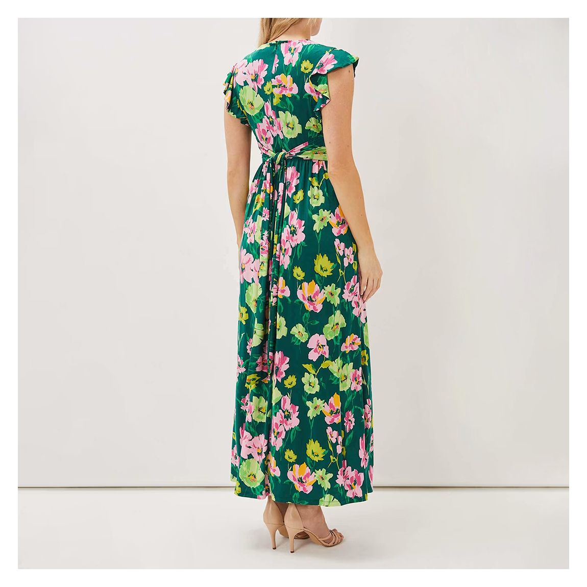 Green Effie Floral Maxi Dress