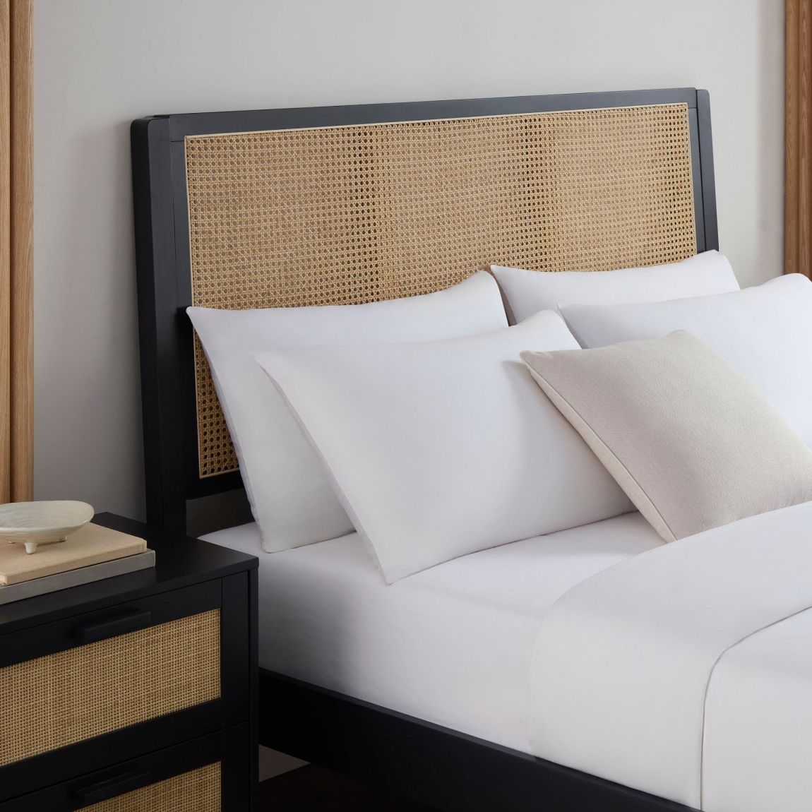 Bali Rattan Bed Frame - Black - King