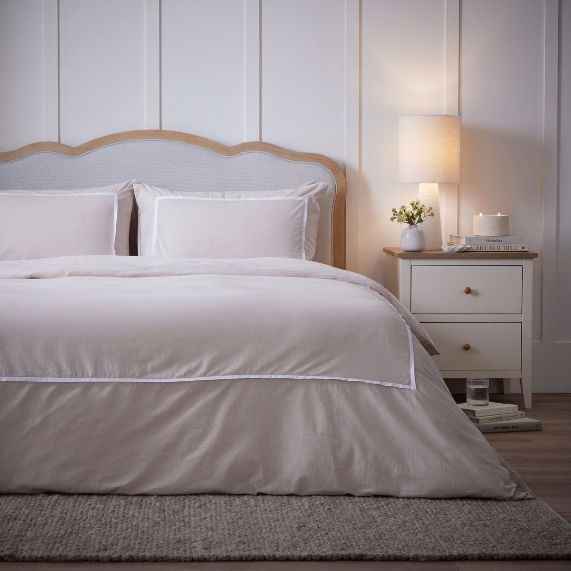 Helsinki Washed Cotton Duvet Cover - Natural - King