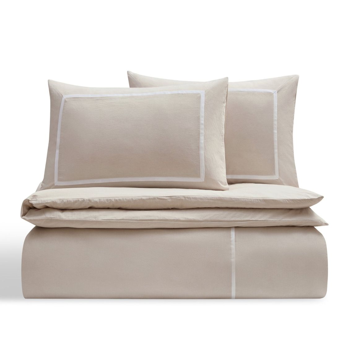 Helsinki Washed Cotton Duvet Cover - Natural - King