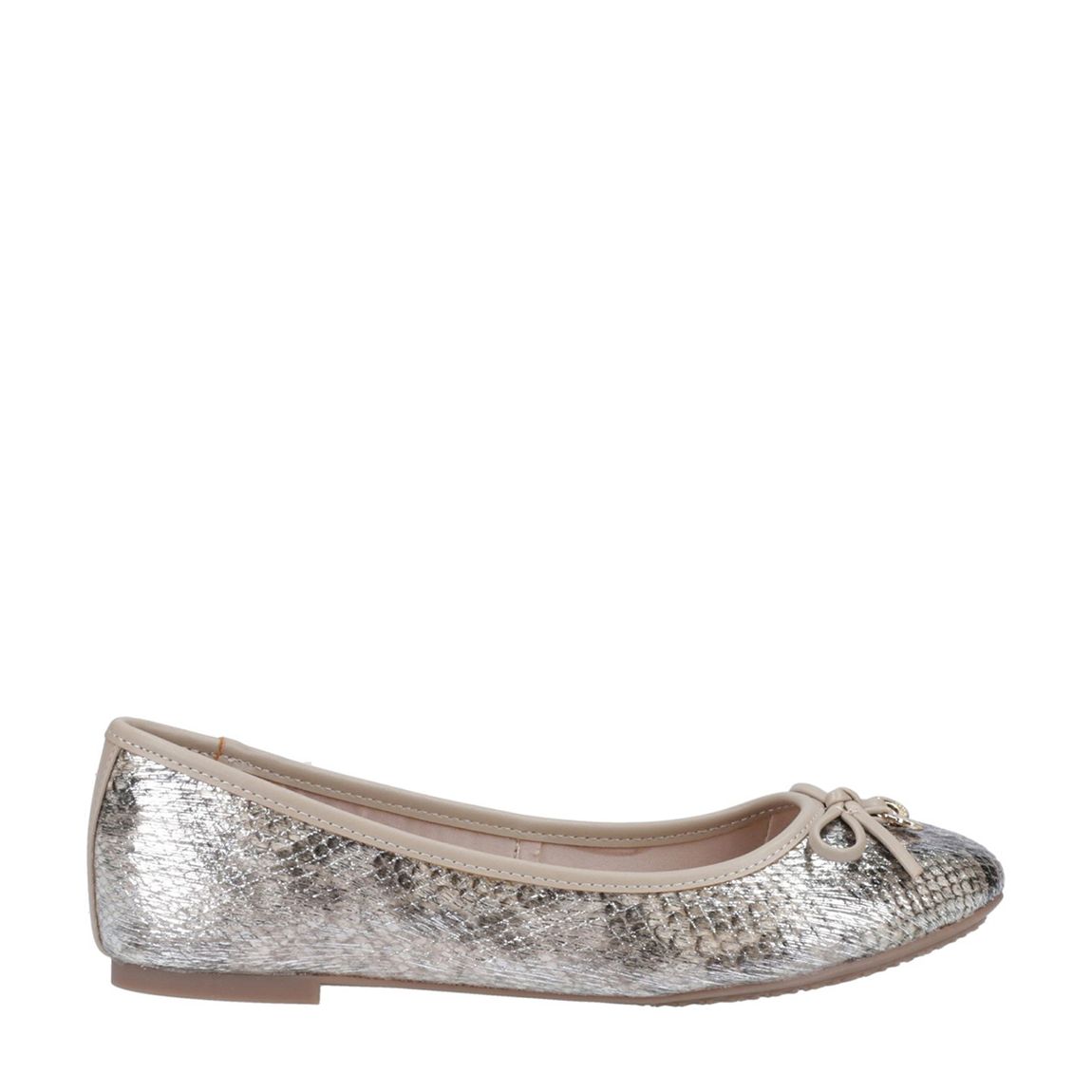 Women's Silver Hallo Ballet Pumps