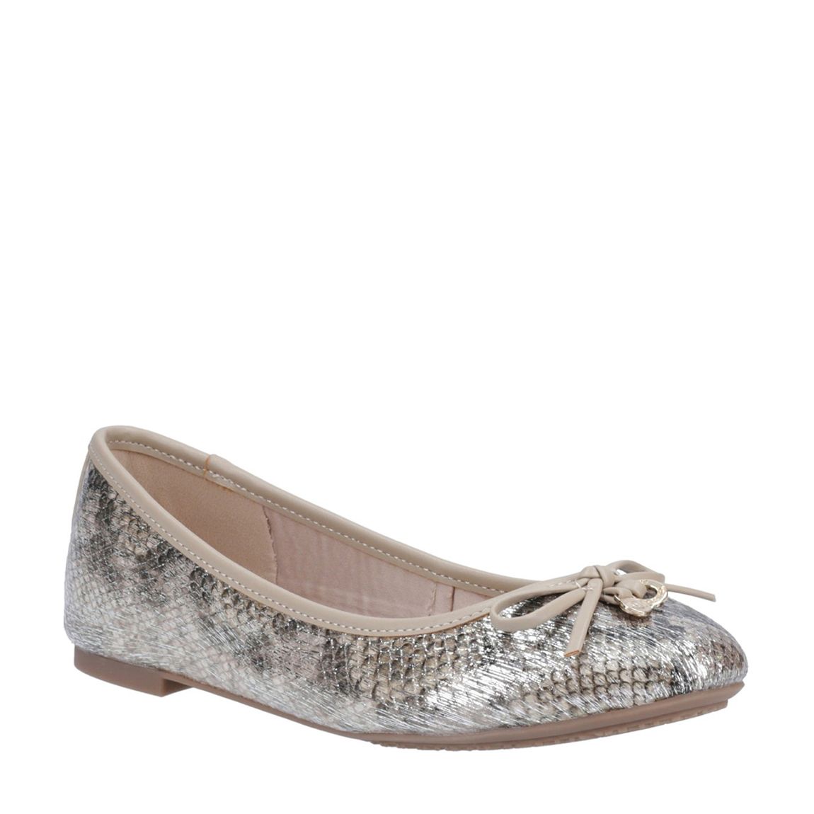 Women's Silver Hallo Ballet Pumps