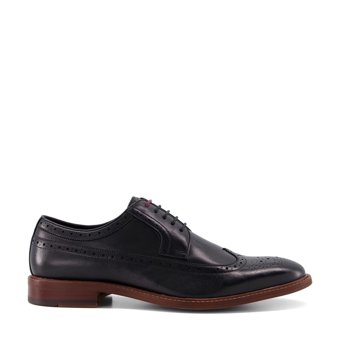 Men's Black Superior Leather Wingtip Brogue Shoes