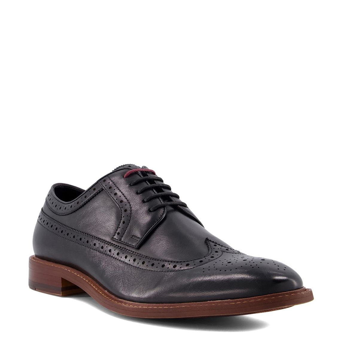 Men's Black Superior Leather Wingtip Brogue Shoes