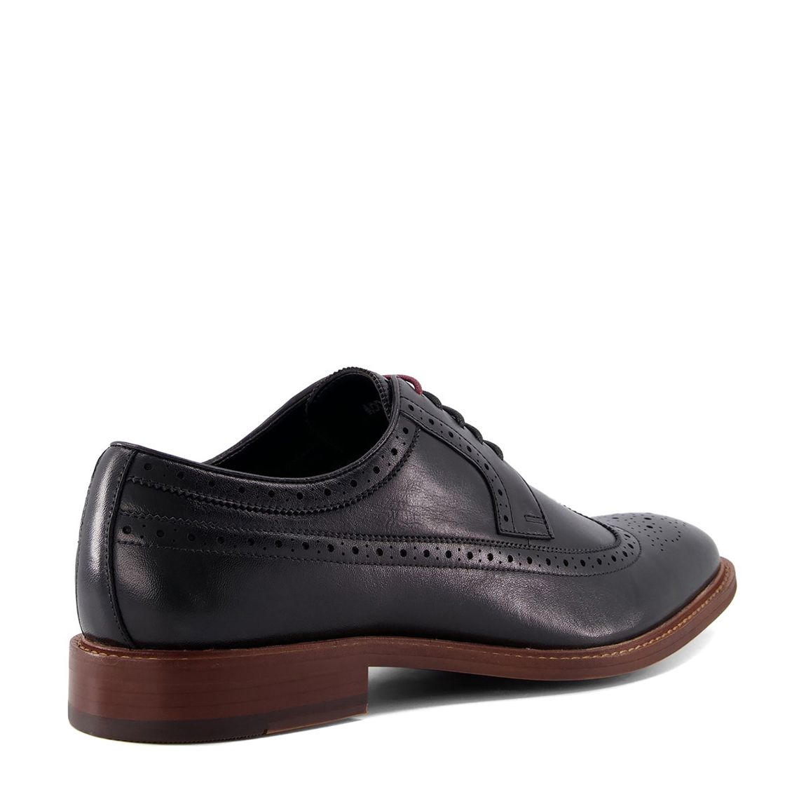 Men's Black Superior Leather Wingtip Brogue Shoes