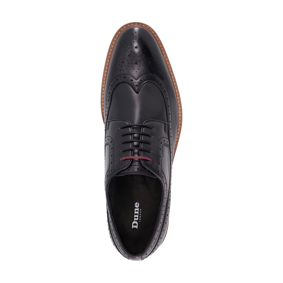 Men's Black Superior Leather Wingtip Brogue Shoes