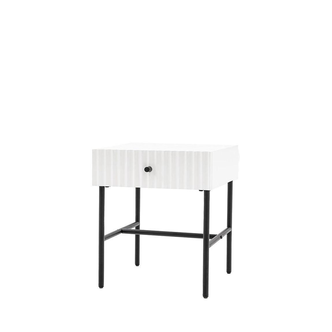 Elbury 1 Drawer Bedside White 400x400x500mm