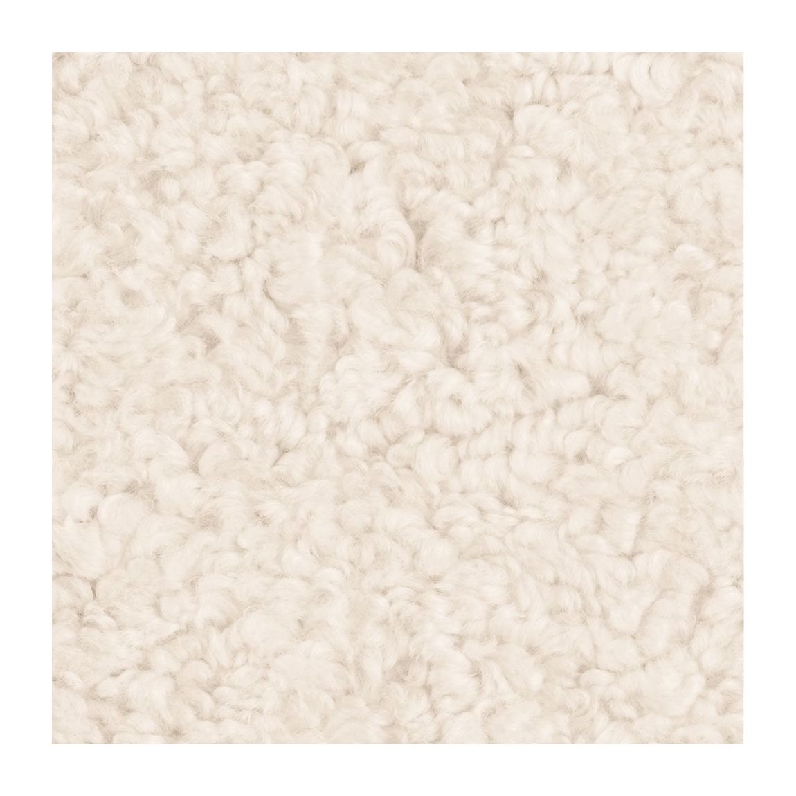 Bellamy Carver Dining Chair, Ivory White Teddy Boucle