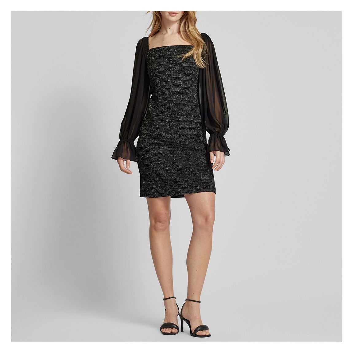 Black Sequin Mini Dress