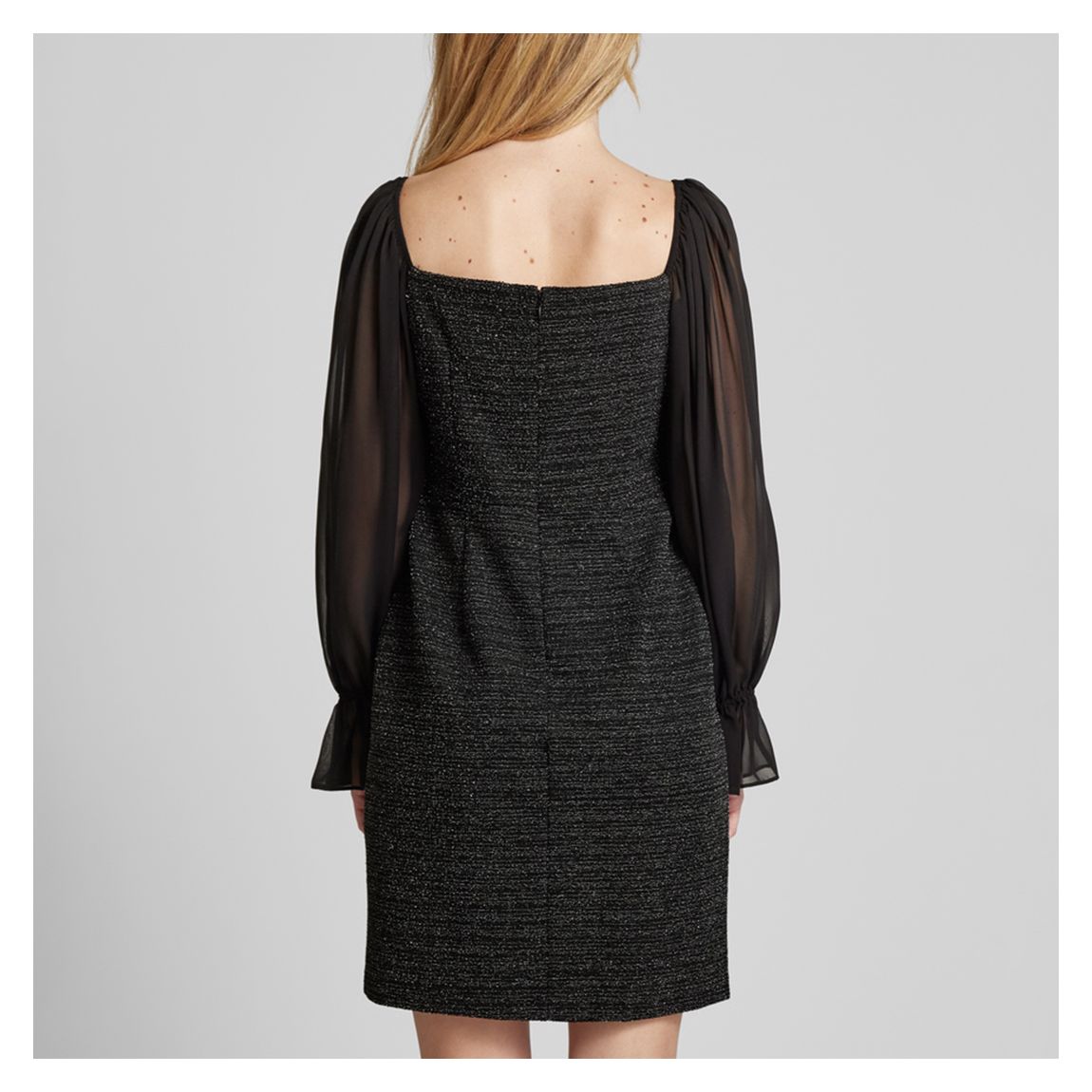 Black Sequin Mini Dress