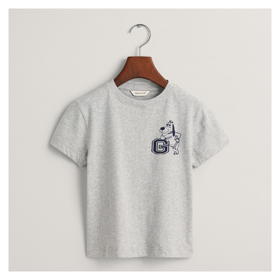 Light Grey Marl G Dog Print T-Shirt