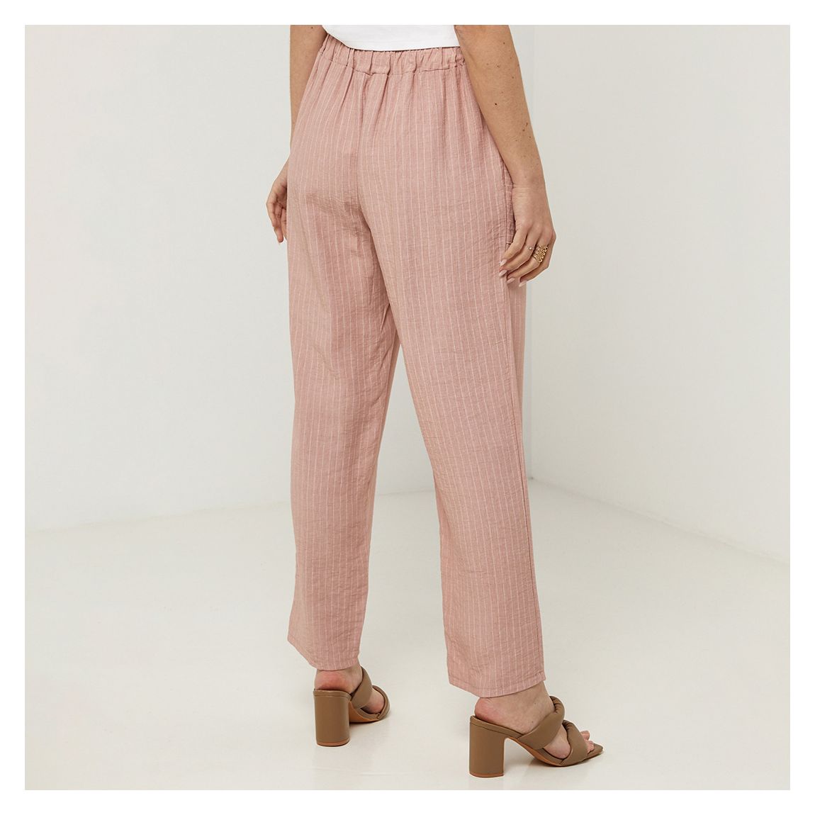 Rose Stripe Linen Trousers