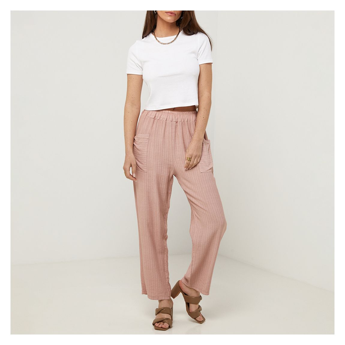 Rose Stripe Linen Trousers