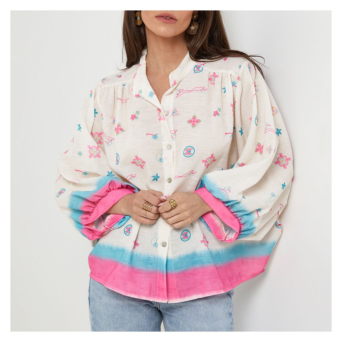 Rose Oversized Linen Shirt