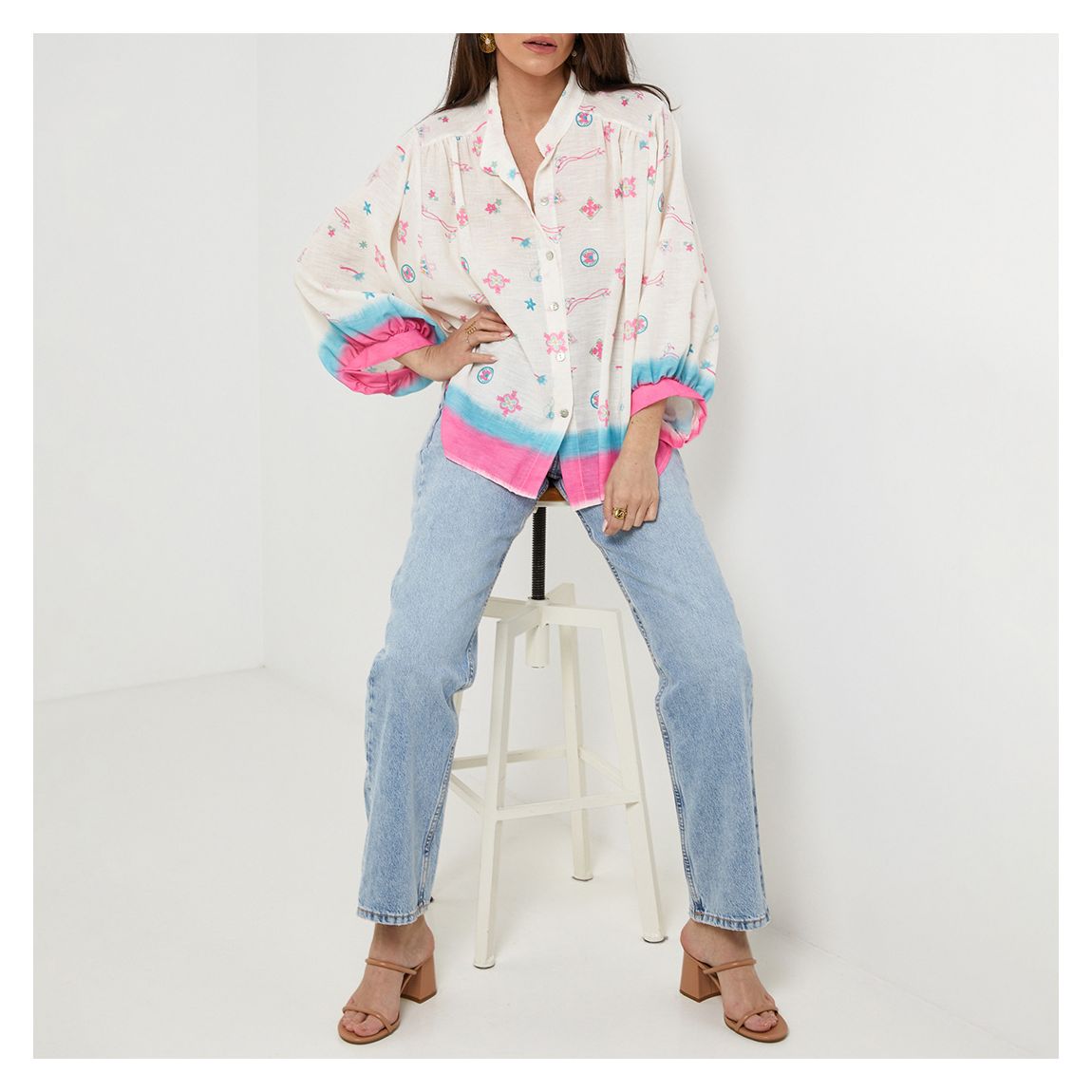 Rose Oversized Linen Shirt
