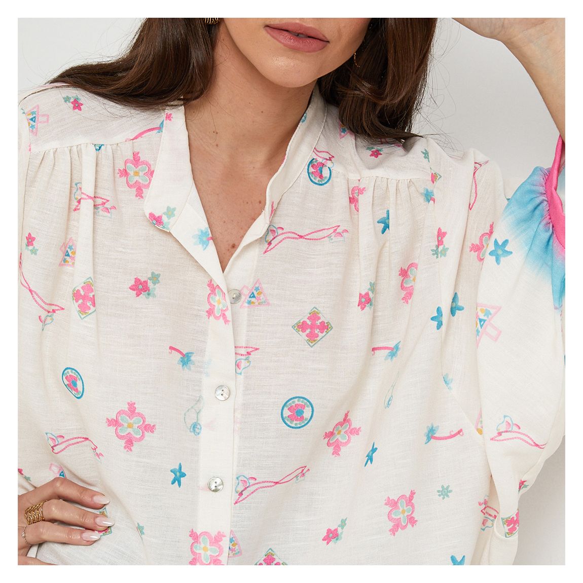 Rose Oversized Linen Shirt