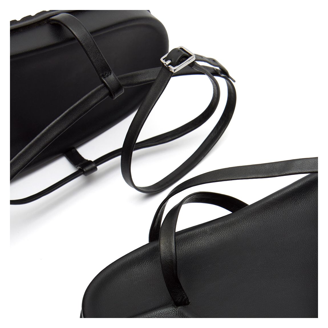 Black Thea Minimal Footbed Sandal