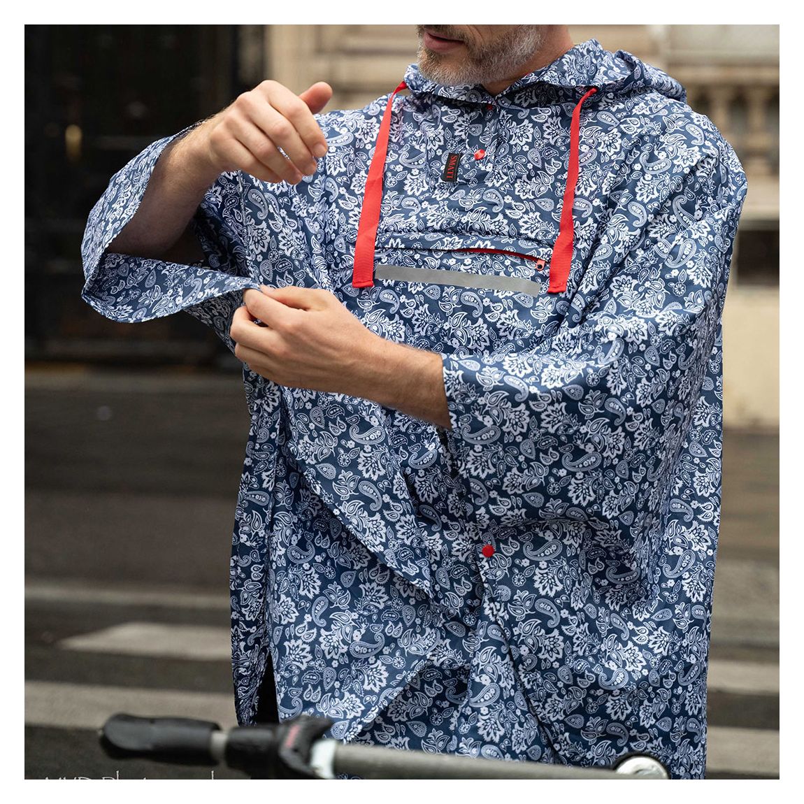 Navy Blue Adults Rain Poncho