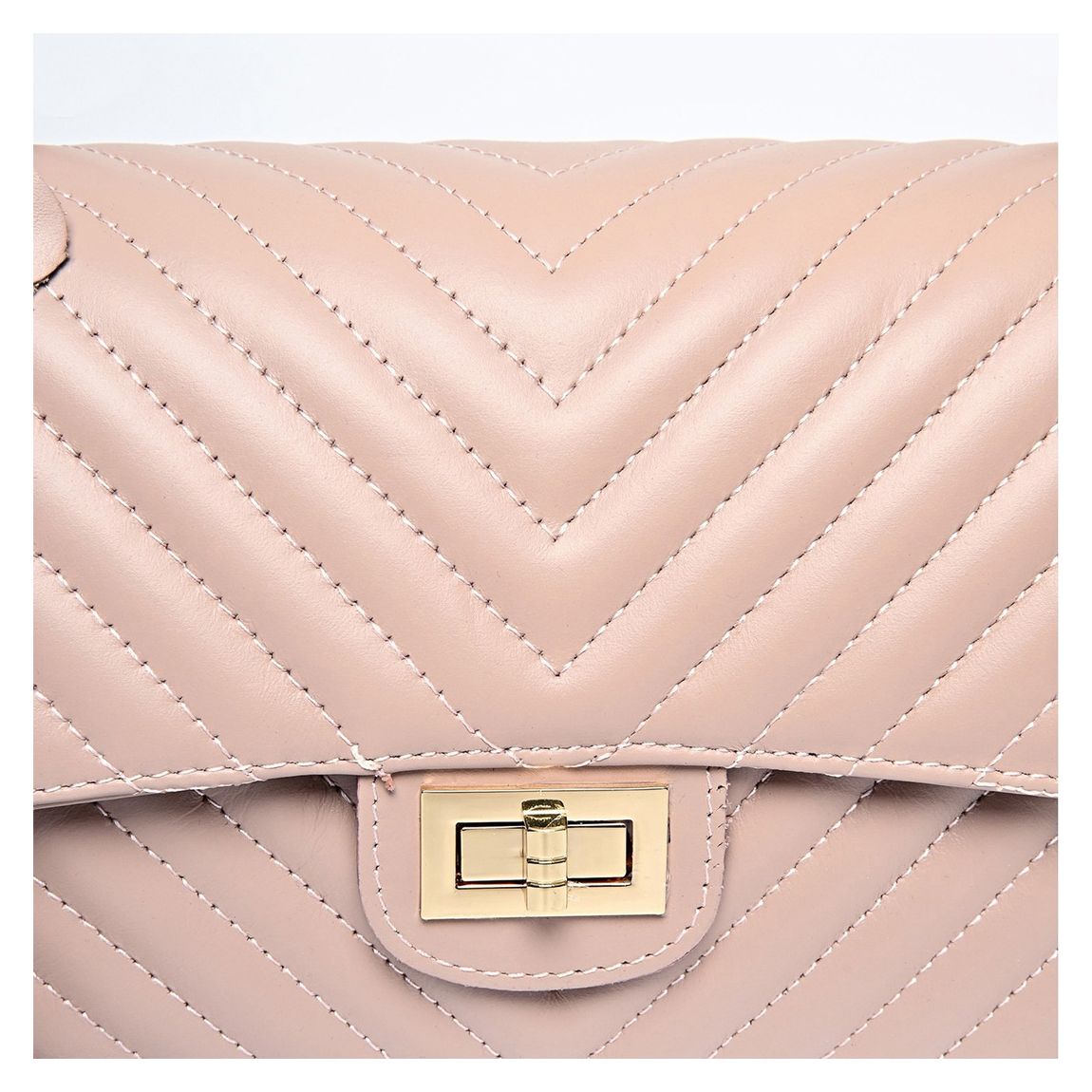 Pink Leather Shoulder Bag By Roberta M