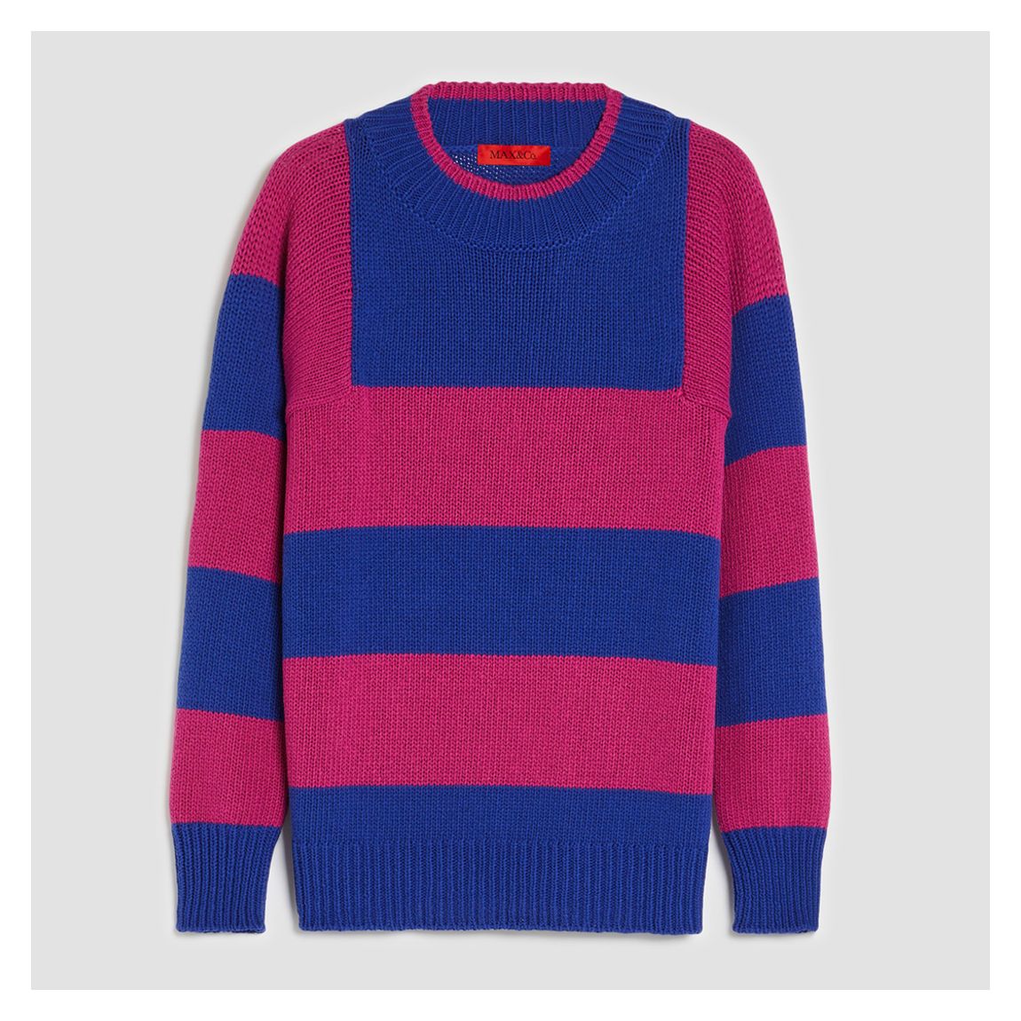 Blue/Pink Bea Stripe cotton Jumper