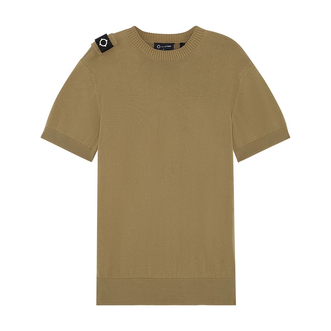 Khaki Crew Neck Knitted T-Shirt