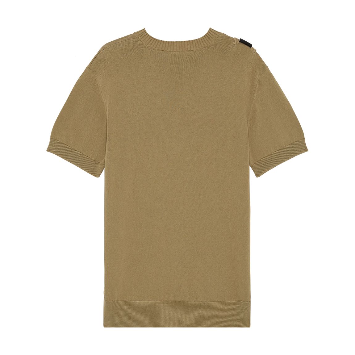 Khaki Crew Neck Knitted T-Shirt