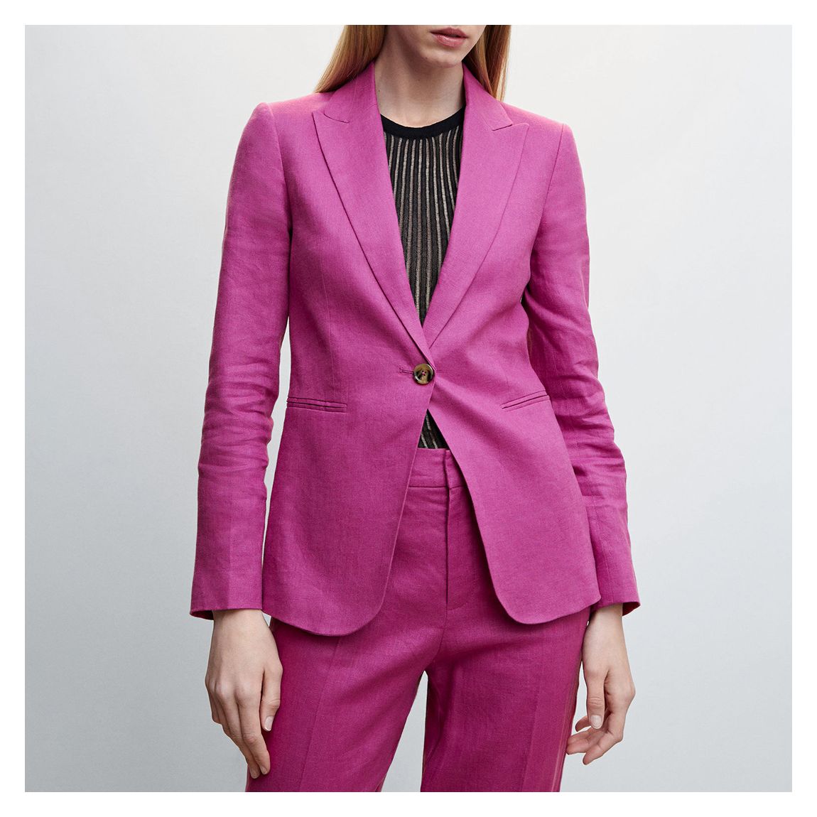 Purple Linen Blazer