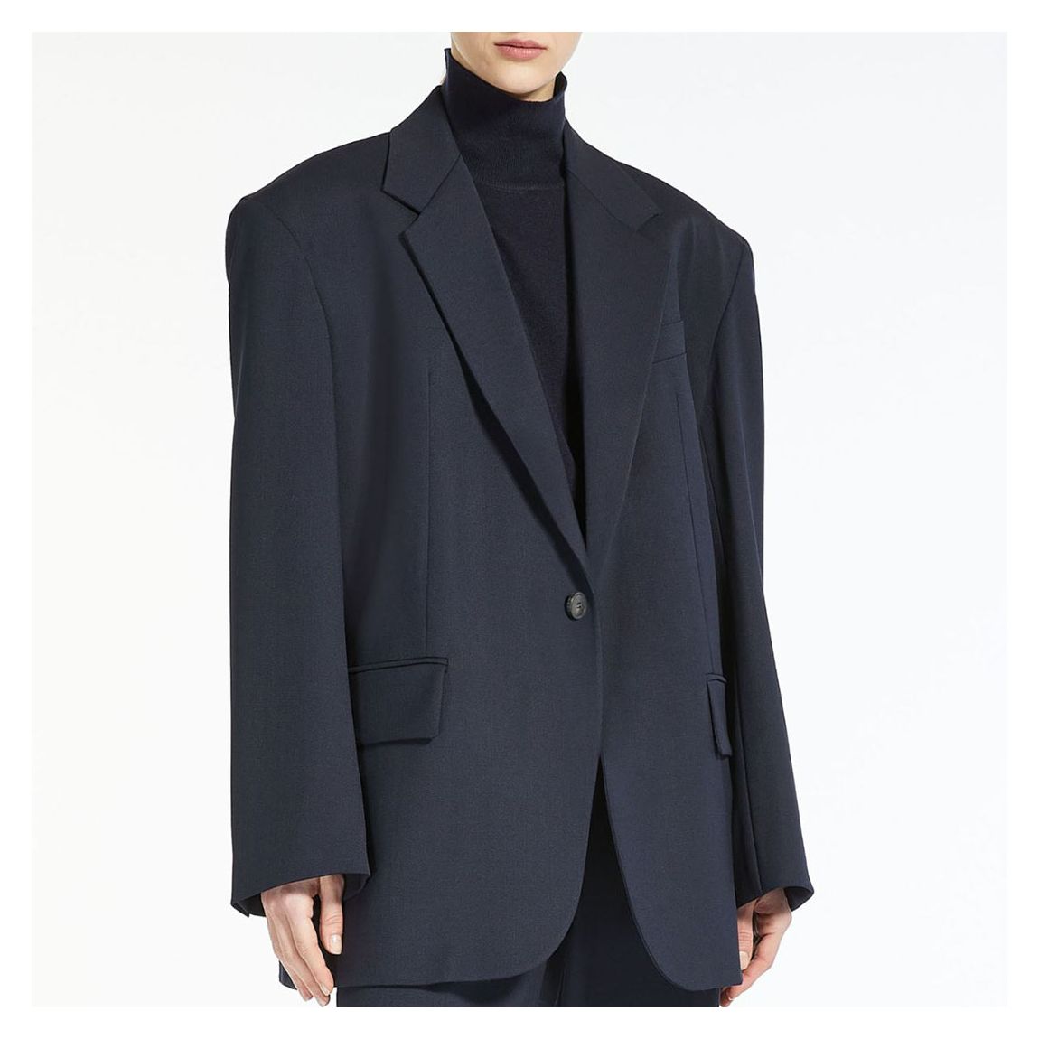 Weekend Max Mara Navy Pappa Wool Blend Blazer - BrandAlley