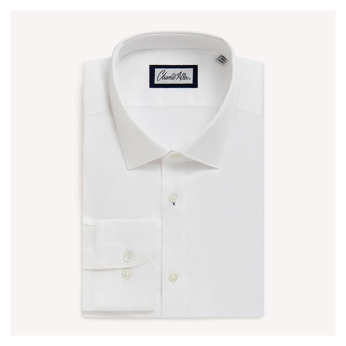 White Regular Fit Cotton Shirt