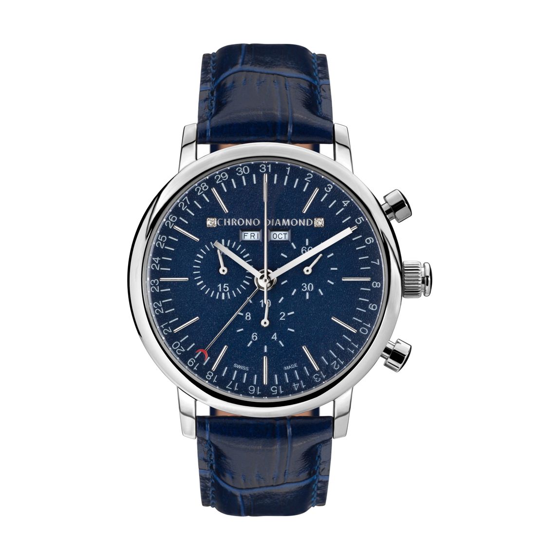 Men's Silver/Blue Stainless Steel Herrenuhr Argos Watch
