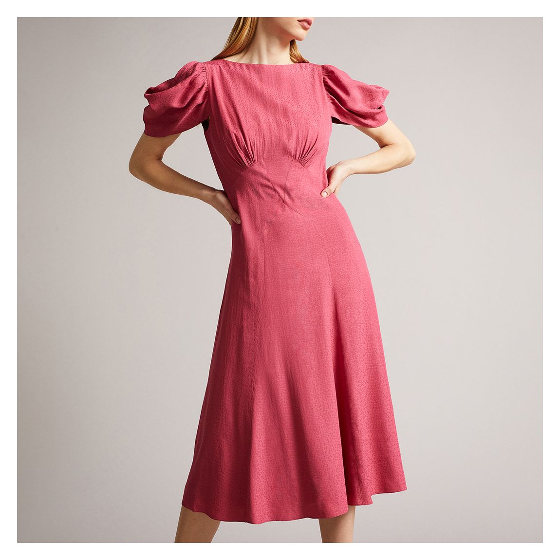 ted baker pink midi dress Ted Baker Pink Midi Dress Ted Baker Midi Dress In Pink Lyst