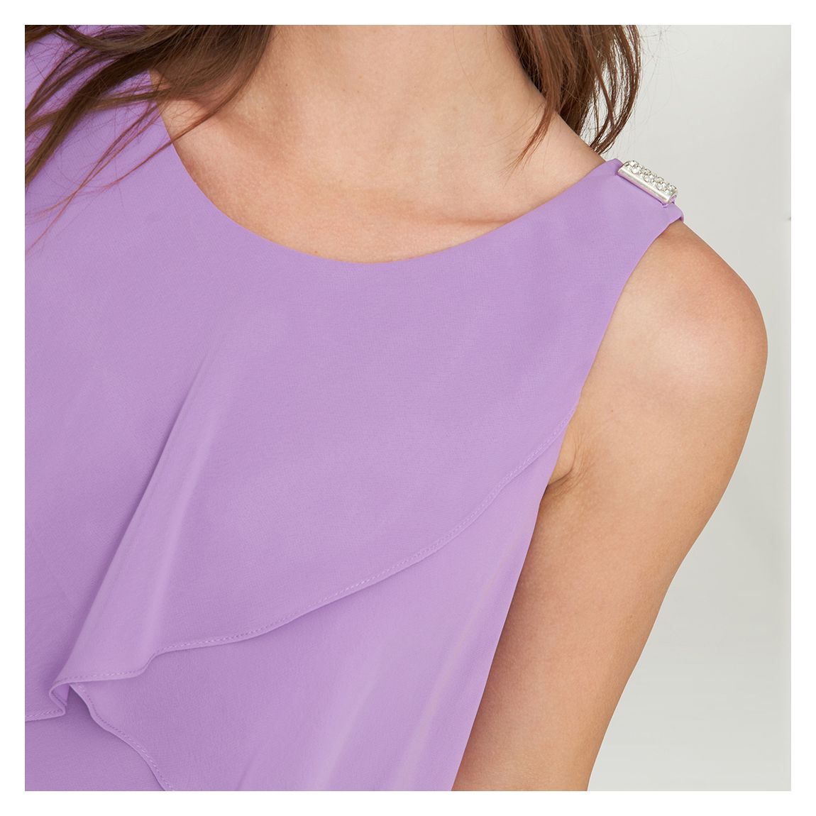 Purple Vesta Tiered Cocktail Dress