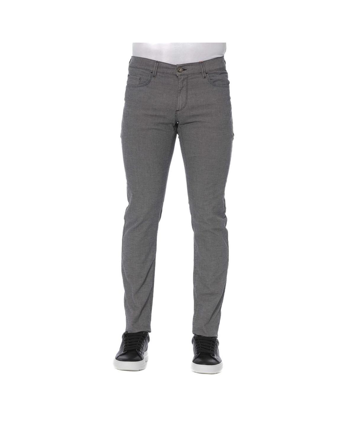 Slim Fit Trousers - Gray Pants main product photo