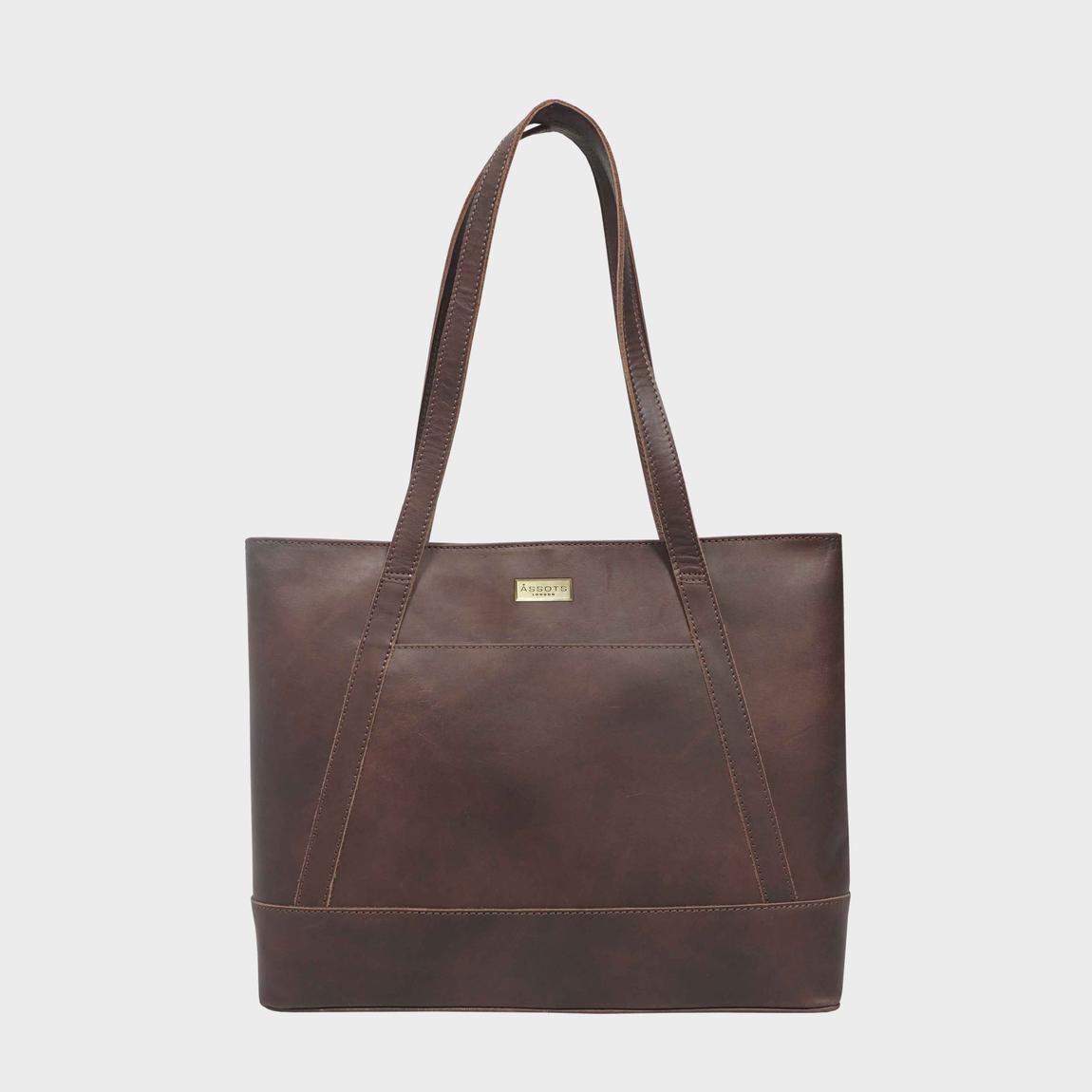 EVELYN' Real Leather Designer Tote Work Bag main product photo