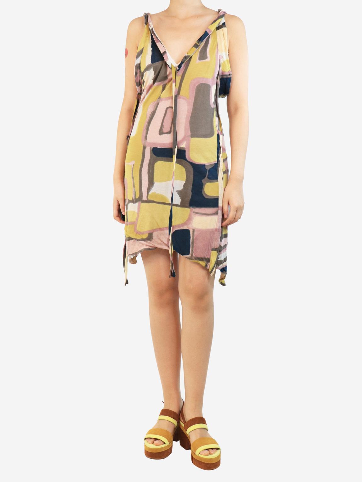 Multi printed strap dress main product photo