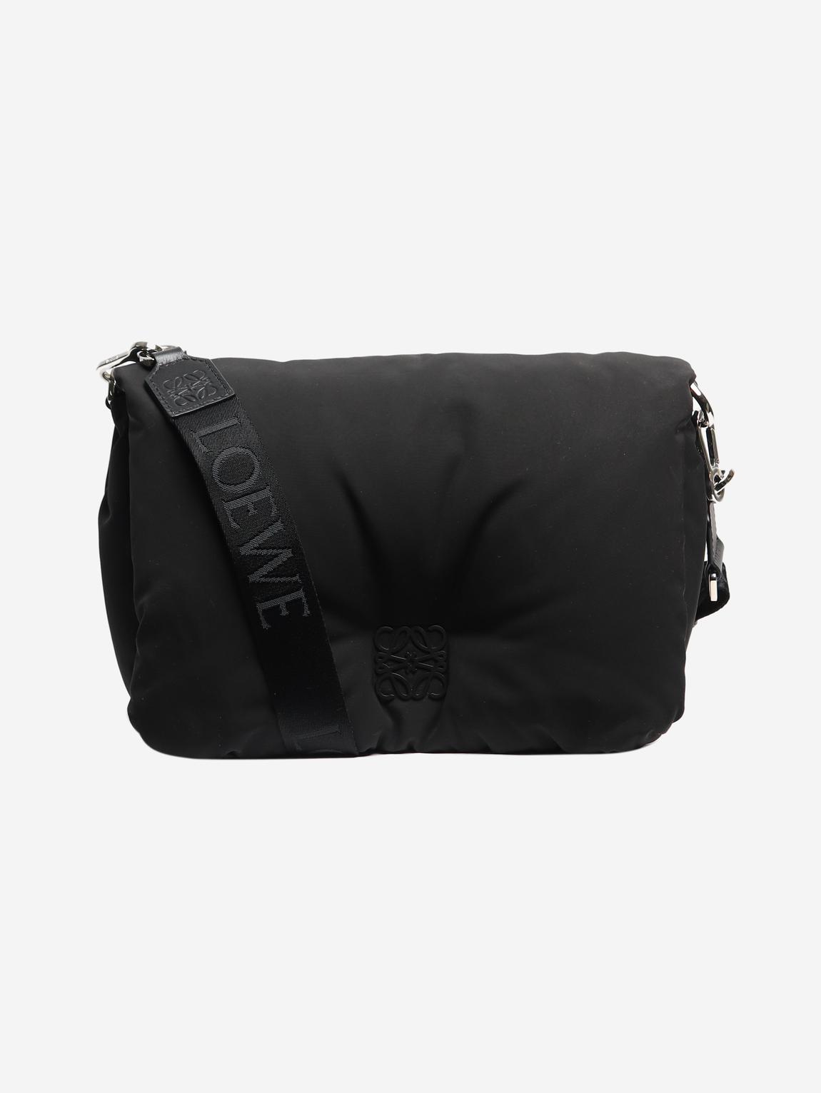 Black Goya puffer bag main product photo