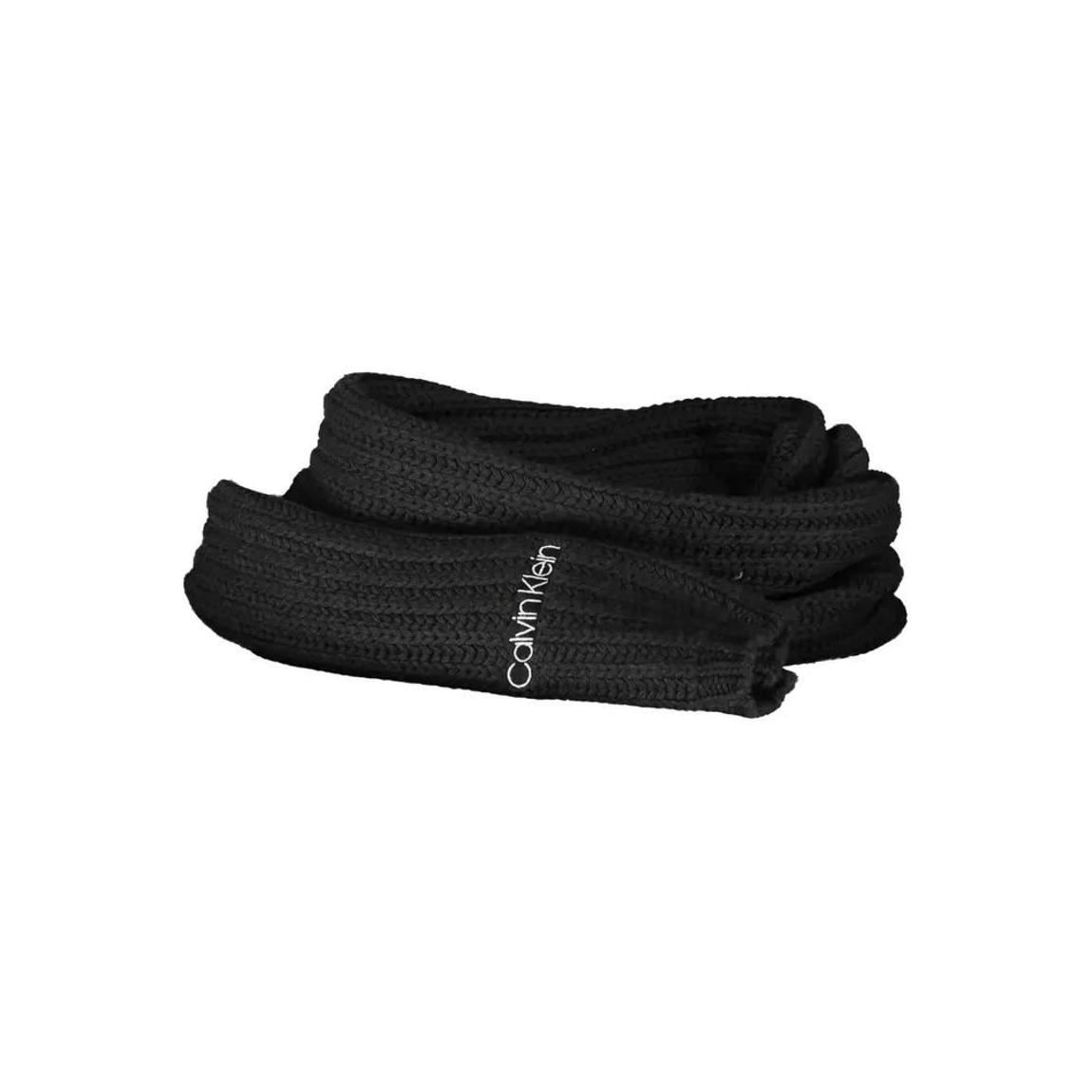 Rib Knit Scarf K60K606508 Wo - Black Scarves main product photo