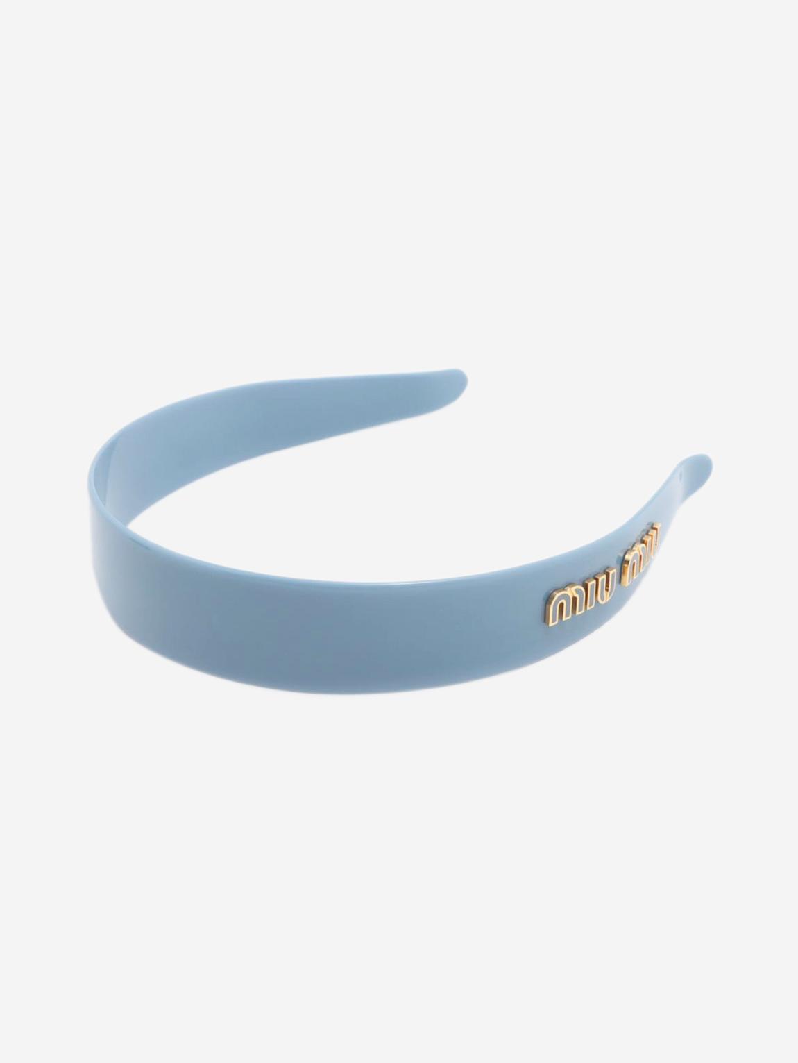Blue logo headband main product photo