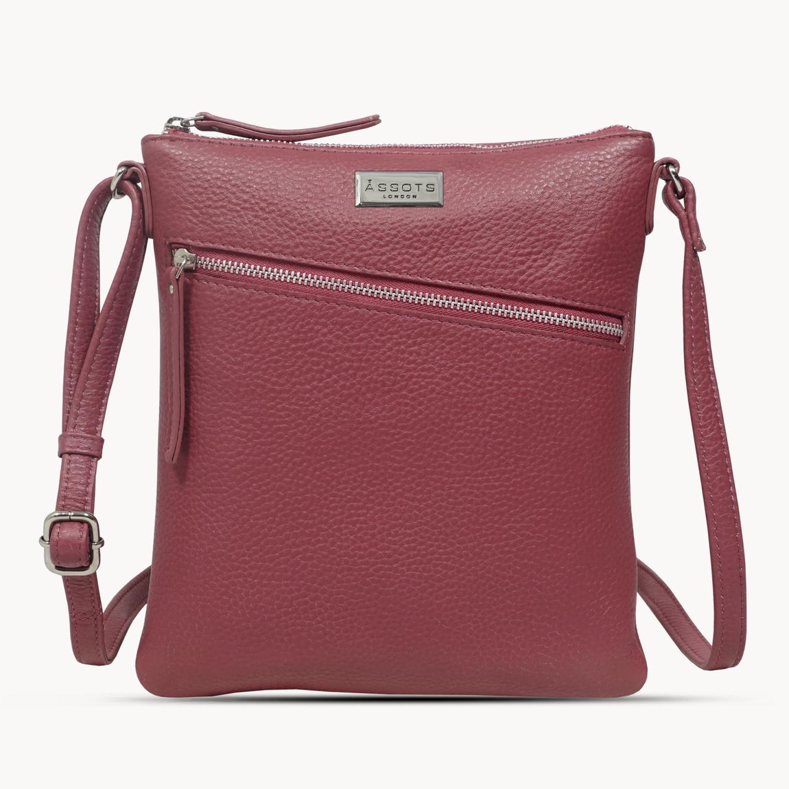 'ROSY' Pebble Grain Soft Real Leather Crossbody Bag main product photo