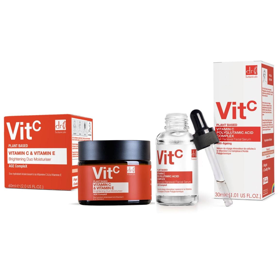 Dr Botanicals Anti-Ageing Vitamin C Duo Moisturiser & Advanced Facial Serum Kit main product photo