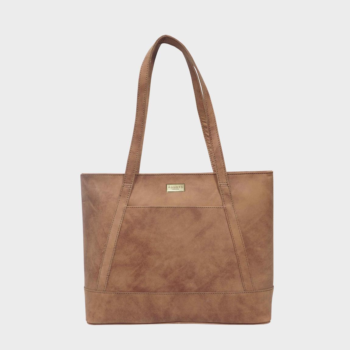 EVELYN' Real Leather Designer Tote Work Bag main product photo