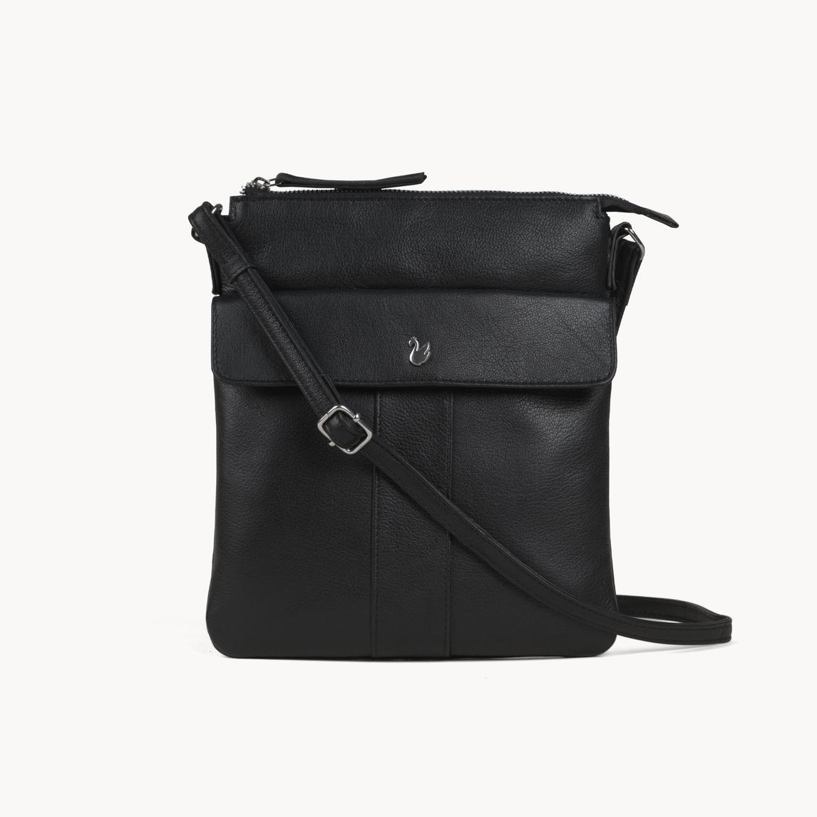 'AMBA' Soft Nappa Full Grain Real Leather Crossbody Bag main product photo