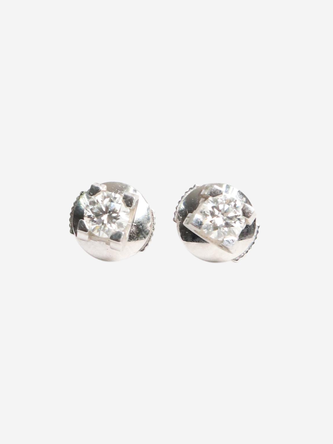 18k white gold diamond stud earrings main product photo