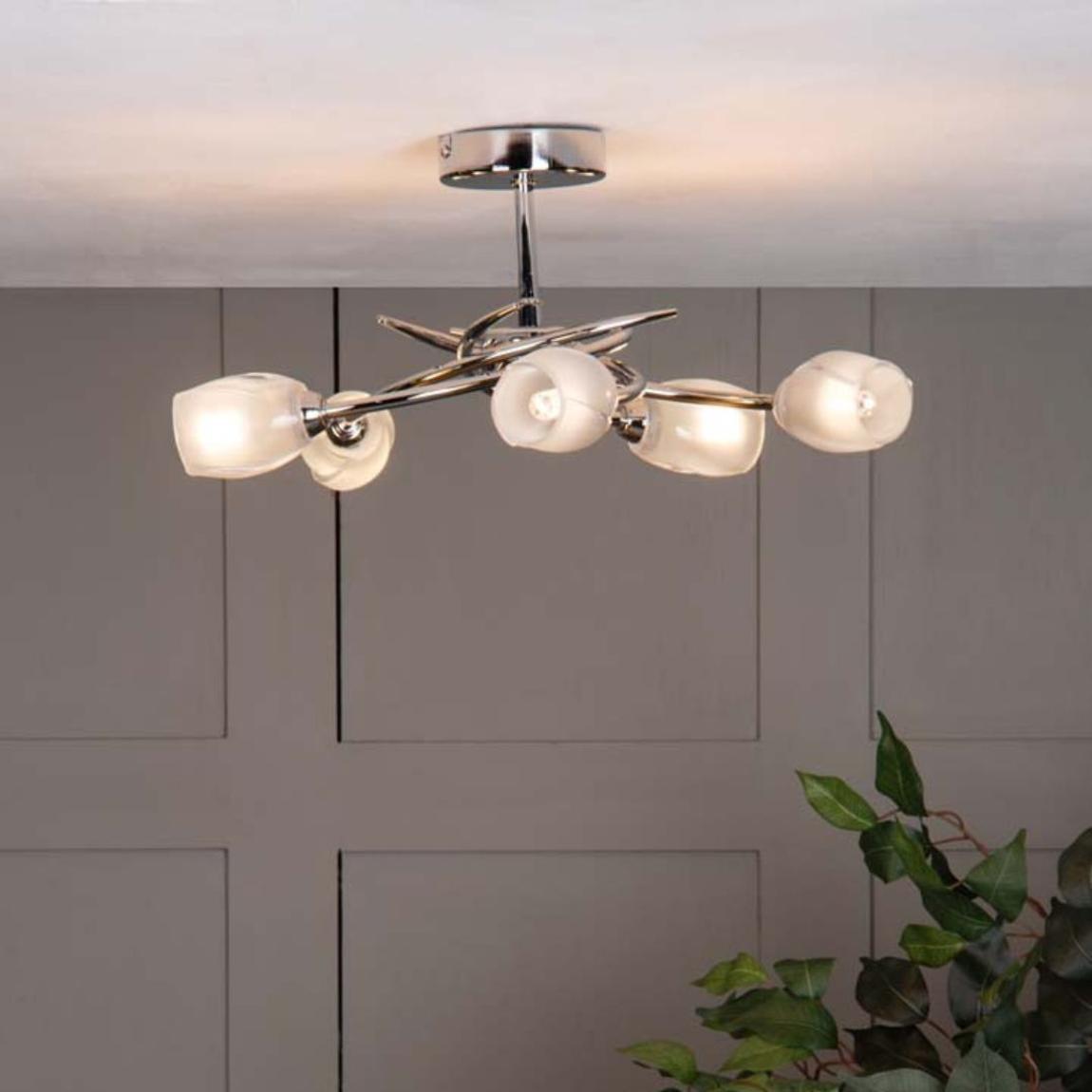 Spike 5 Light Semi Flush Ceiling Light main product photo