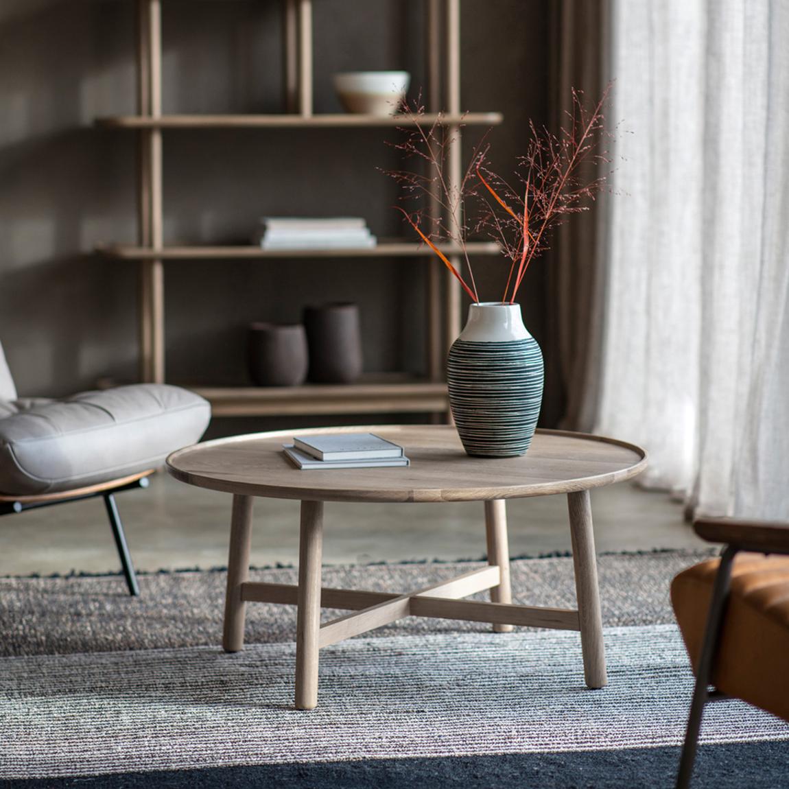 Derby Round Coffee Table, Grey main product photo