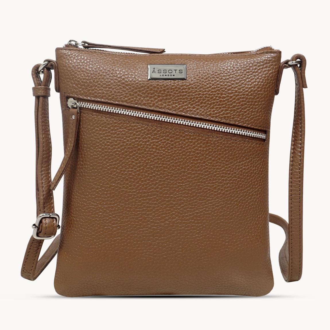 ROSY' Pebble Grain Soft Real Leather Crossbody Bag main product photo
