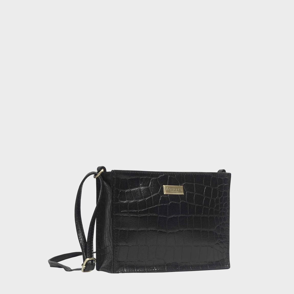 'SUSAN' Croc Real Leather Rectangle Box Crossbody Bag main product photo