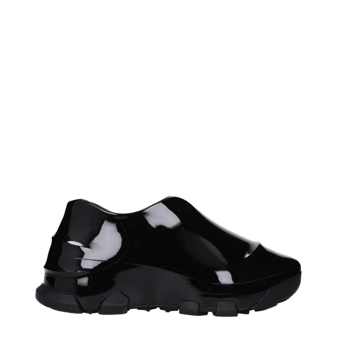 Casual Mid-Heel Round Toe Sneakers with Rubber Sole - Black main product photo